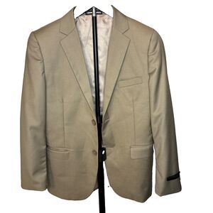 Kids World Of USA Boys Formal Suit Blazer Size 12 In Beige Notched Lapel